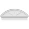 Ekena Millwork Segment Arch 3 Spoke Architectural Grade PVC Combination Pediment, 34"W x 15-3/8"H x 2-3/4"P PEDPC034X155SEG03 - alternate 2